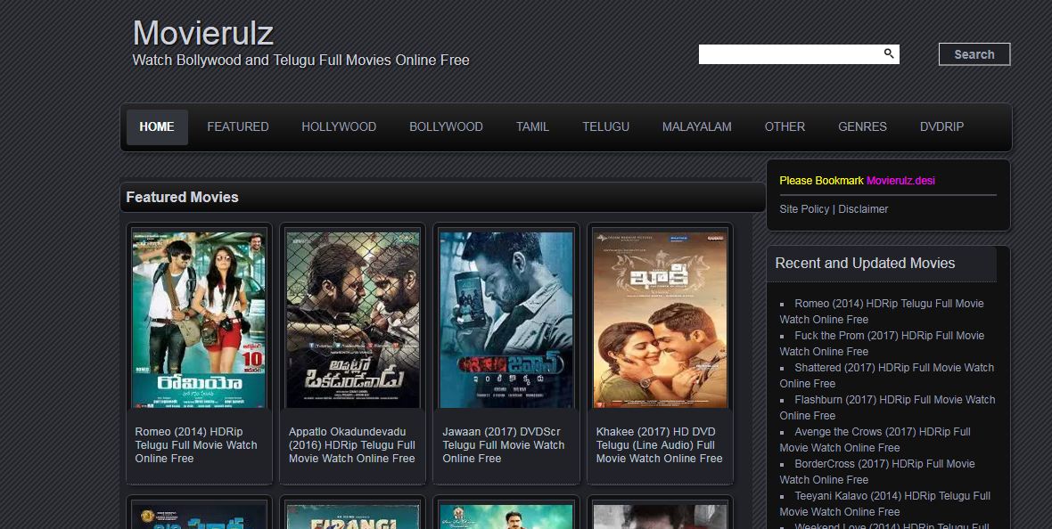 All MovieRulz Sites List To Download & Watch Free Movies